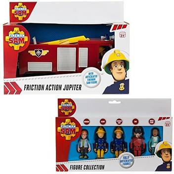 Generic Fireman Sam Friction Fire Engine Jupiter 5 Figure