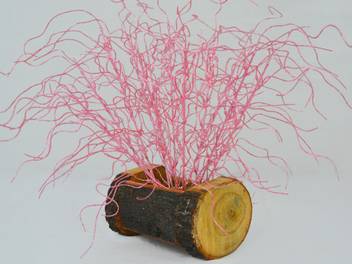 Fancymart Artificial Decorative Sticks In Wood Buckle Pot 35 Cm