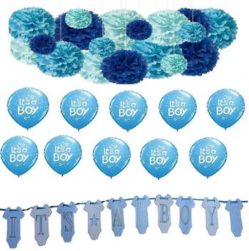 Theme My Party Blue 1 Baby Shower Decorations Kit It S A Boy