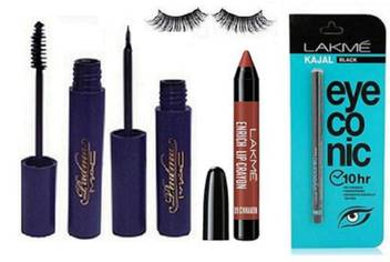 Royal Combo Eyelashes Mac Padma Eyeliner Mascara Lakme Eyeconic Kajal Enrich Lip Crayon Lipliner Price In India Buy Royal Combo Eyelashes Mac Padma Eyeliner Mascara Lakme Eyeconic Kajal Enrich Lip Crayon