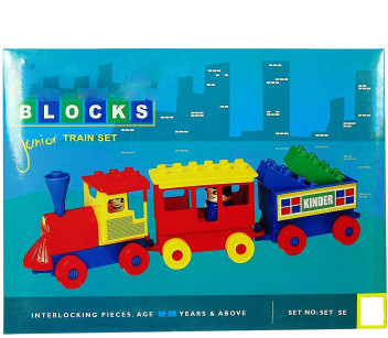 kinder blocks train set