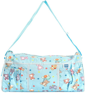 light blue diaper bag