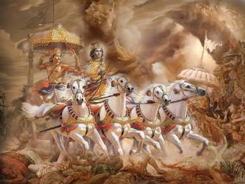 Indian Art Painting Mahabharat Contemporary Collection Lord