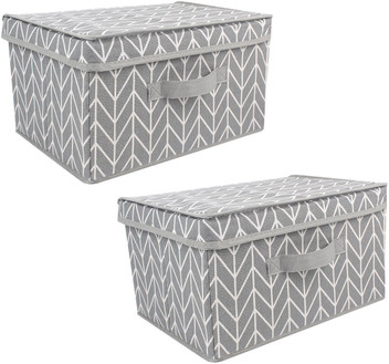 canvas storage boxes with lids