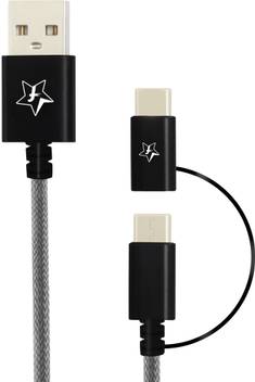 Flipkart Smartbuy 2 In 1 Micro Usb Type C Sync Charge Cable 1 M Flipkart Smartbuy Flipkart Com