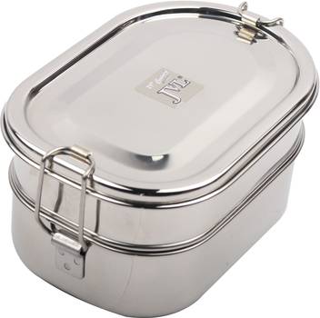 Flipkart Com Jvl Stainless Steel Double Decker Lunch Box Big Size Kar 3 Containers Lunch Box