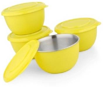Blastoise Stainless Steel Microwave Safe Plastic Coated U Bowl Set Of 4 Yellow Polypropylene Vegetable Price In India Blastoise Stainless Steel Microwave