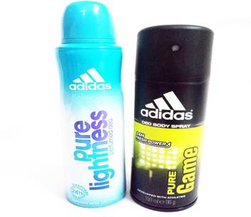 Adidas Pure Lightness And Pure Game Deodorant Spray For Men Women Price In India Buy Adidas Pure Lightness And Pure Game Deodorant Spray For Men Women Online