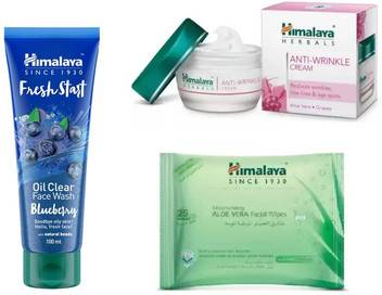 Himalaya Fresh Start Oil Clear Blueberry Face Wash Anti Wrinkle Cream Moisturizing Aloe Vera Facial Wipes Price In India Buy Himalaya Fresh Start Oil Clear Blueberry Face Wash Anti Wrinkle Cream