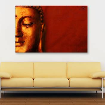 Inephos Unframed Canvas Painting Beautiful Buddha Art Wall