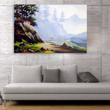 Inephos Unframed Canvas Painting Beautiful Nature Modern Art