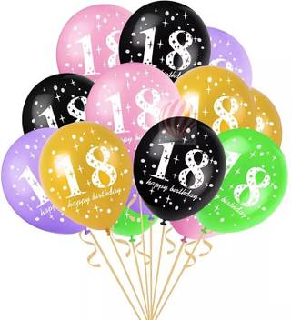 Flipkart Com Partyballoonshk Printed 18th Birthday Decoration