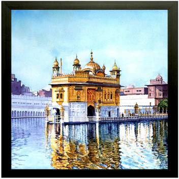 Pintura Golden Temple Ink 12 Inch X 12 Inch Painting Price In India