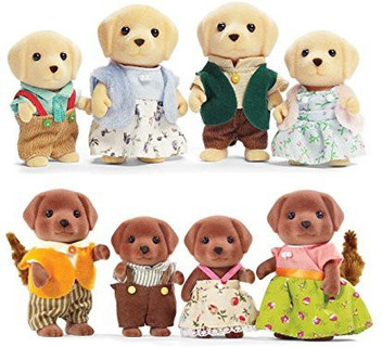 calico critters chocolate lab family