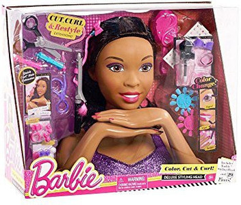 barbie color and crimp styling head