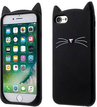 Acesquare Back Cover For 3d Cute Cartoon Beard Cat Silicon Rubber Case Cover For Apple Iphone 7 8 Acesquare Flipkart Com