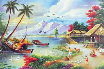 Natural Wall Wall Painting Washable Vinyl Sticker Poster Natural
