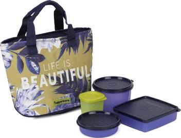 Flipkart Com Tupperware Life Is Beautiful Lunch Box With Bag 4 Containers Lunch Box