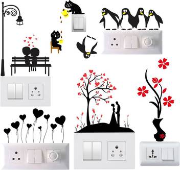 Pixel Print Small Wall Sticker Wall Art Fridge Sticker Switch