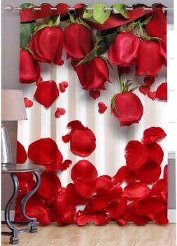 Dehati Store 152 Cm 5 Ft Velvet Silk Window Curtain Single