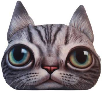 Skylofts 40cm Stylish Cat Shape 3d Cushion With Original Pussy