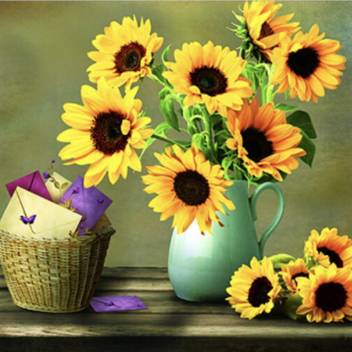 Idream 5d Sunflower Diamond Painting Rhinestone Embroidery Kit