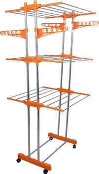 Shp Foldable Easy Cloth Drying Stand Stainless Steel Floor Cloth