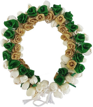 green flower hair accessories