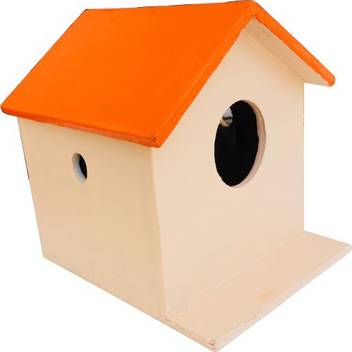 Nature S Wonder Orange Bird House Nest Box For Sparrows Munias