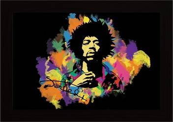Posterskart Jimi Hendrix Painting Art Framed Poster Paper Print