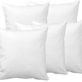 The Home Talk Cotton 100 Premium Quality Square White Cushion