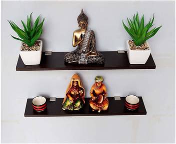 Driftingwood Floating Wall Shelf For Living Room Brown 12 Inch Wooden Wall Shelf Price In India Buy Driftingwood Floating Wall Shelf For Living Room Brown 12 Inch