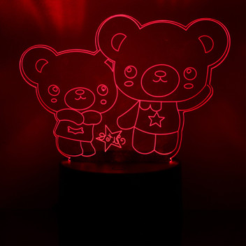 teddy bear 3d night light
