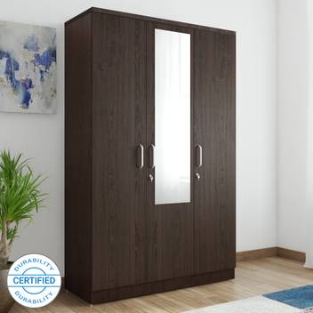 Spacewood Weave Engineered Wood 3 Door Wardrobe Price In India