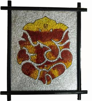 Sri Ganesh Glass Painting Wall Hanging 3d Poster Religious