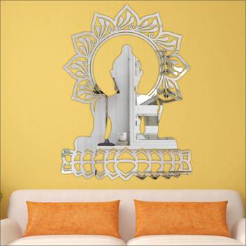 Look Decor Extra Large Look Decor Lotus Buddha Silver Code20acrylic Sticker 3d Acrylic Sticker 3d Mirror