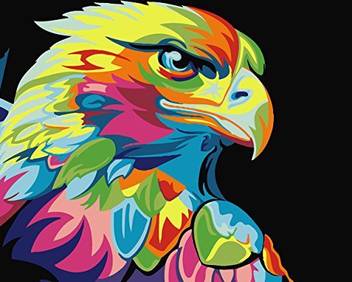 Generic Klxuan Diy Oil Painting Paint By Numbers For Children Adults Beginner Colour Eagle 16x20 Inch Frameless Klxuan Diy Oil Painting Paint By Numbers For Children Adults Beginner Colour Eagle 16x20