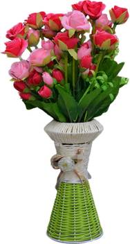 Sky Trends Artificial Flowers With Flower Pot Flower Vase For