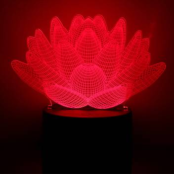 Skycandle In 3d Optical Illusion Night Light 7 Led Color