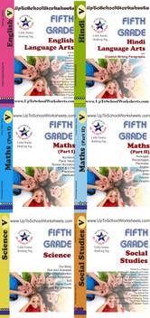 Class 5 Worksheets Set Of 6 Books Of Workbook Cbse Icse With