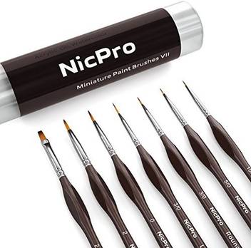 Generic Nicpro Detail Paint Brush Set 7 Pcs Professional Detail
