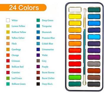 Finecolour Professional Watercolor Set, Art Painting Kit For Adults &Kids  Coloring Drawing, 24 Colors Watercolor Pan (24 Colors) - Professional  Watercolor Set, Art Painting Kit For Adults &Kids Coloring Drawing, 24  Colors