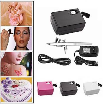 Pinkiou Airbrush Makeup Kit Spray Gun Set With Mini Compressor For