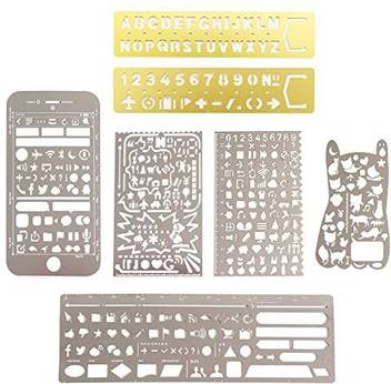 Urlighting 7 Pack Template Ruler Stencils Drawing Painting