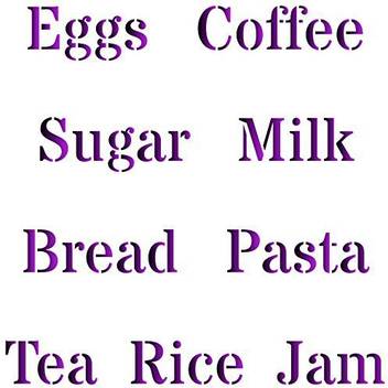 Generic Kitchen Word Stencil Size 5 W X 5 H Reusable Wall