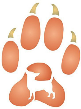 Reusable Stencils for Painting in Small /& Large Sizes Home Paw Print Stencil Template for Walls and Crafts