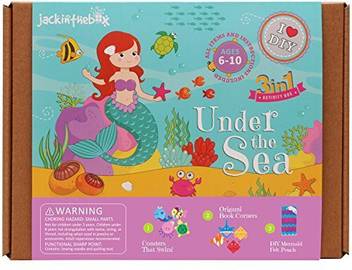 Jackinthebox Art And Craft Kit For Kids Under The Sea 3 Diy Fun