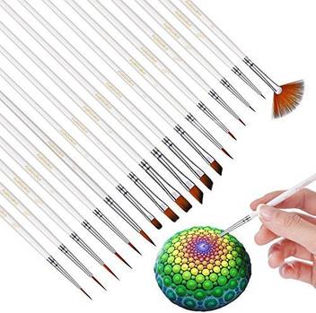 Pandafly Fine Detail Paint Brush Set 18 Miniature Acrylic Liners