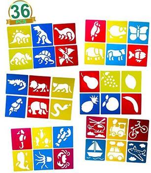 Generic Vfevrs Stencils For Kids Plastic Drawing Painting Stencil Templates For Kids Crafts Set Of 36 Vfevrs Stencils For Kids Plastic Drawing Painting Stencil Templates For Kids Crafts Set
