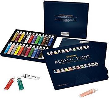 Artistrove Acrylic Paint Set By Premium Pigments 24 Colors Perfect For Painting Canvas Ceramic Clay Nail Art Wood Air Acrylic Paint Set By Premium Pigments 24